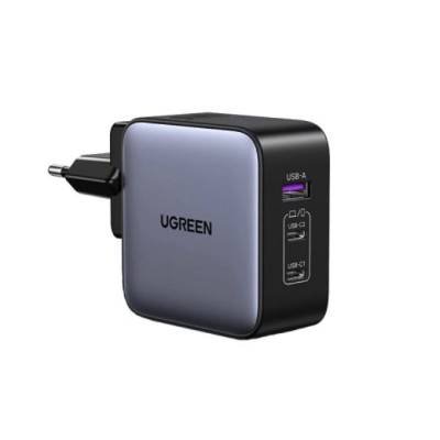Зарядний пристрій UGREEN CD296 GaN 65W Fast Charger (3-Port)(UGR-90409) - изображение 1