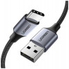 Кабель UGREEN US288 Кабель USB-A 2.0 — USB-C с никелированной алюминиевой оплеткой, 1,5 м (черный) (UGR-60127) (UGR-60127) - изображение 3
