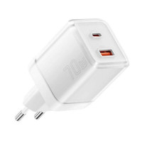 Мережевий зарядний пристрій ESSAGER EZCT70 Gan 1USB 1T-C 70W white