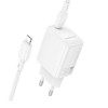 Мережевий зарядний пристрій BOROFONE BN28 Fuente single port PD30W charger (EU) White (Білий)- № 7