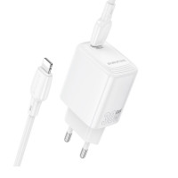 Мережевий зарядний пристрій BOROFONE BN28 Fuente single port PD30W charger (EU) White (Колір Білий) - фото № 7