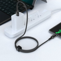 Кабель ACEFAST C1-03 Type-C to Type-C 3A, 1.2m, nylon, aluminum connectors, Black (Цвет 7073) - фото № 5
