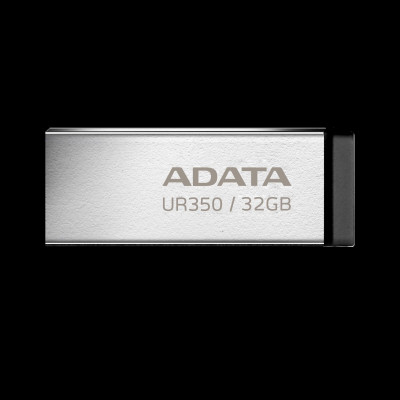 Flash A-DATA USB 3.2 UR 350 32Gb Silver/Black - зображення 1