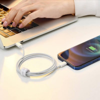 Кабель Baseus Superior Series Fast Charging Data Cable USB to iP 2.4A 1.5m White (Колір White) - фото № 7