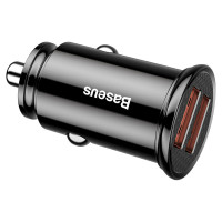 Автомобільний зарядний пристрій Baseus Circular Plastic А+А 30W Black (Колір Черный) - фото № 3