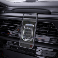 Автотримач для телефона HOCO CA74 Universe air outlet magnetic car holder Black+Silver (Цвет Черный) - фото № 4