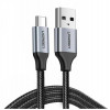 Кабель UGREEN US288 USB-A 2.0 to USB-C Cable Nickel Plating Aluminum Braid 1.5m (Black) (UGR-60127) (UGR-60127) - зображення 2