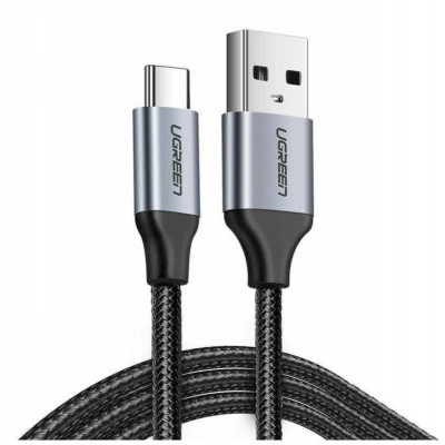 Кабель UGREEN US288 USB-A 2.0 to USB-C Cable Nickel Plating Aluminum Braid 1.5m (Black) (UGR-60127) (UGR-60127) - зображення 2