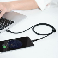 Кабель Baseus Cafule Cable Type-C to iP PD 20W 1m Gray+Black (Колір Темно-серый) - фото № 8