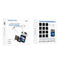 Бездротові навушники BOROFONE BW86 Brocade true wireless BT headset with touch screen White (Колір White) - фото № 2