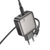 Мережевий зарядний пристрій BOROFONE BAS56A Absolute PD45W (2C1A) charger set (C to C) (EU) Black (7073)- № 6