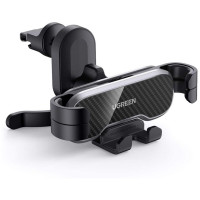 Автотримач для телефона UGREEN LP228 Gravity Drive Air Vent Car Mount Phone Holder With Arc-Shaped mounting clip Black (Колір Black) - фото № 3
