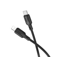 Кабель BOROFONE BX113 Lenny PD silicone charging data cable iP(L=1M) Black (Колір 7073) - фото № 2
