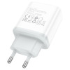 Мережевий зарядний пристрій HOCO C104A Stage single port PD20W charger White (Белый)- № 6