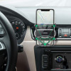 Автотримач для телефона UGREEN LP228 Gravity Drive Air Vent Car Mount Phone Holder With Arc-Shaped mounting clip Black (Black)- № 6