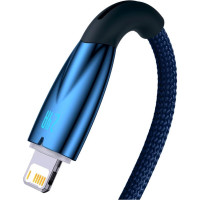Кабель Baseus Glimmer Series Fast Charging Data Cable USB to iP 2.4A 2m Blue (Колір Синий) - фото № 3