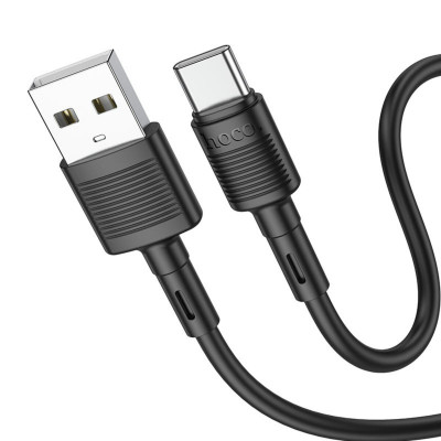 Кабель HOCO X83 USB to Type-C 3A, 1m, PVC, PVC connectors, Black - зображення 1