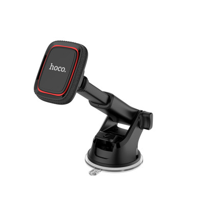 Тримач для мобільного HOCO CA42 Cool Journey in-car dashboard holder with stretch rod Black/Red - зображення 5
