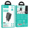Мережевий зарядний пристрій HOCO N62 Gentle single port PD30W charger (EU) Black (7073)- № 2
