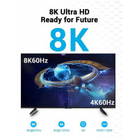Кабель Vention HDMI-HDMI, 1.5 м, v2.1, (AANBG) (Цвет 7073) - фото № 3