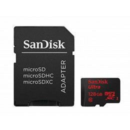 microSDXC (UHS-1) SanDisk Ultra 128Gb class 10 (80Mb/s, 533x) (adapter SD)