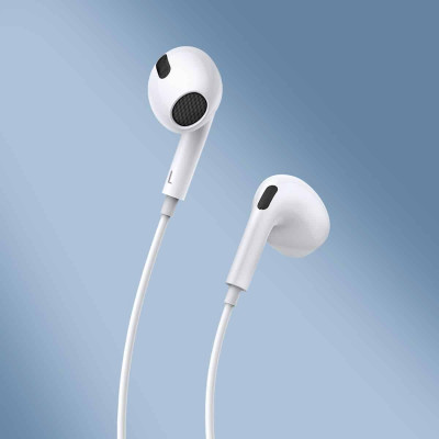 Навушники Baseus Encok 3.5mm lateral in-ear Wired Earphone H17 White - изображение 5