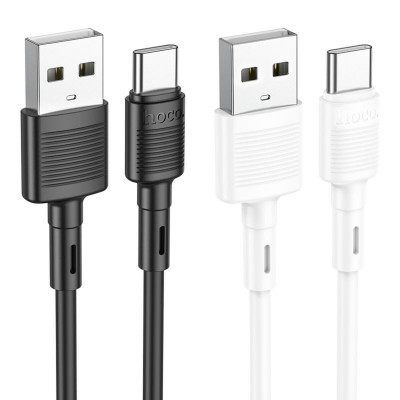 Кабель HOCO X83 USB to Type-C 3A, 1m, PVC, PVC connectors, Black - изображение 2