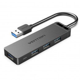 Хаб Vention 4-Port USB 3.0 Hub With Power Supply 0.15M Black (CHLBB)