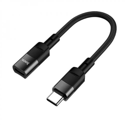 Кабель HOCO U107 Type-C male to iP female adapter cable(L=0.1m) Black (6931474789983) - зображення 3