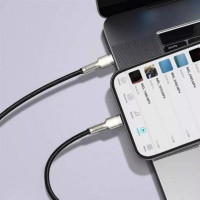 Кабель Baseus Cafule Series Metal Data Cable Type-C to iP PD 20W 0.25m Black (Колір Черный) - фото № 5