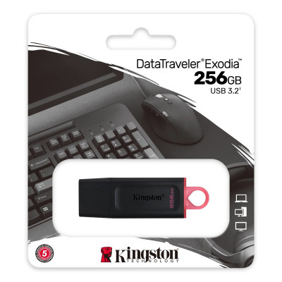 Flash Kingston USB 3.2 DT Exodia 256GB Black/Pink - зображення 1
