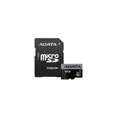 microSDXC (UHS-1 U3) A-DATA Premier Pro 64Gb Class 10 V30S A2 (R-100Mb/s W85Mb/s) (adapter SD) - изображение 1