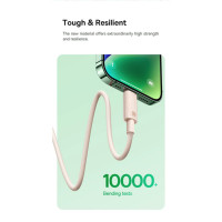 Кабель Baseus Habitat Series Fast Charging Cable USB to iP 2.4A 2m Wheat Pink (Колір Wheat Pink) - фото № 7