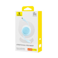 Кабель Baseus Free2Pull Mini Charging Cable USB-C to USB-C 60W 1m Galaxy Blue  - фото № 2