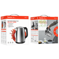 Електрочайник HOCO HE12 1.7L stainless steel electric kettle (EU) Stainless Steel (Цвет Stainless-Steel) - фото № 2