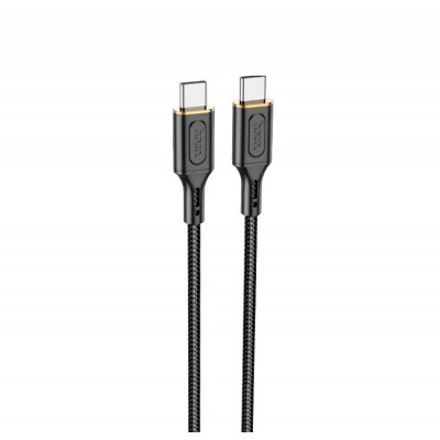 Кабель HOCO X95 Goldentop 60W charging data cable Type-C to Type-C Black (6931474794475) - зображення 1