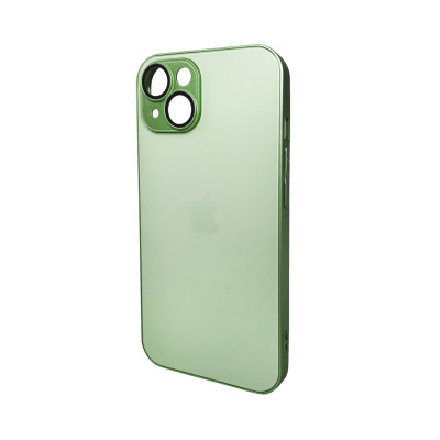 Чохол для смартфона AG Glass Matt Frame Color Logo for Apple iPhone 15 Light Green - изображение 1
