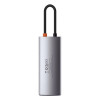 Многофункциональный USB-концентратор Baseus Metal Gleam Series 5-в-1 (Type-C — HDMI*1+USB3.0*3+PD*1) (CAHUB-CX0G) - изображение 3