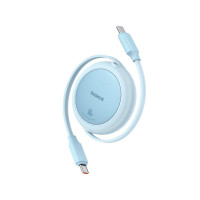 Кабель Baseus Free2Pull Mini Charging Cable USB-C to USB-C 60W 1m Galaxy Blue  - фото № 3