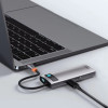Багатофункціональний USB-концентратор Baseus Metal Gleam Series 5-в-1 (від типу C до HDMI*1+USB3.0*3+PD*1) (CAHUB-CX0G) - зображення 7