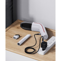 Автомобільний пилосос Usams US-ZB253 Mini Handheld Vacuum Cleaner LEJ Series White (Цвет White) - фото № 4