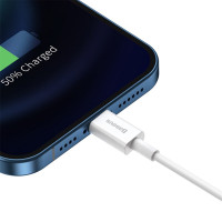 Кабель Baseus Superior Series Fast Charging Data Cable USB to iP 2.4A 0.25m White (Колір Білий) - фото № 7