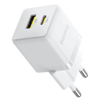 Мережевий зарядний пристрій Baseus Palm Fast Charger C+U 20W EU Moon White (Колір White) - фото № 5