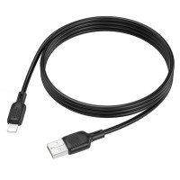 Кабель BOROFONE BX113 Lenny silicone charging data cable iP(L=1M) Black (Цвет 7073) - фото № 3