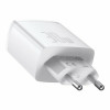 Мережевий зарядний пристрій Baseus Compact Quick Charger 2U+C 30W EU White - изображение 2
