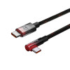 Кабель Baseus MVP 2 Elbow-shaped Fast Charging Data Cable Type-C to Type-C 100W 1m Black+Red - зображення 2