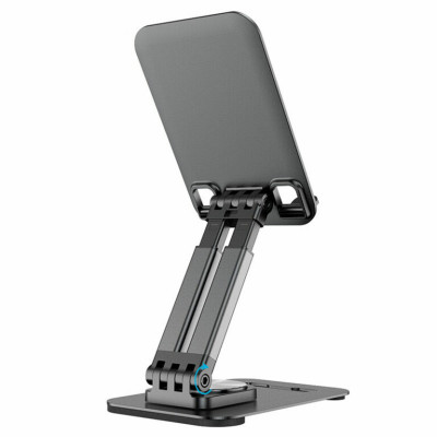 Тримач для мобільного HOCO PH48 Fun dual axis 360 rotating tablet desktop holder Black - изображение 2