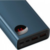 Зовнішній акумулятор Baseus Adaman Metal Digital Display Quick Charge Power Bank 20000mAh 65W Blue - изображение 6