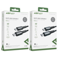 Кабель ACEFAST C1-03 Type-C to Type-C 3A, 1.2m, nylon, aluminum connectors, Black (Цвет 7073) - фото № 4