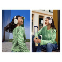 Бездротові навушники Baseus Bowie H1 Noise-Cancelling Wireless Headphones Rice White (Колір Белый) - фото № 6